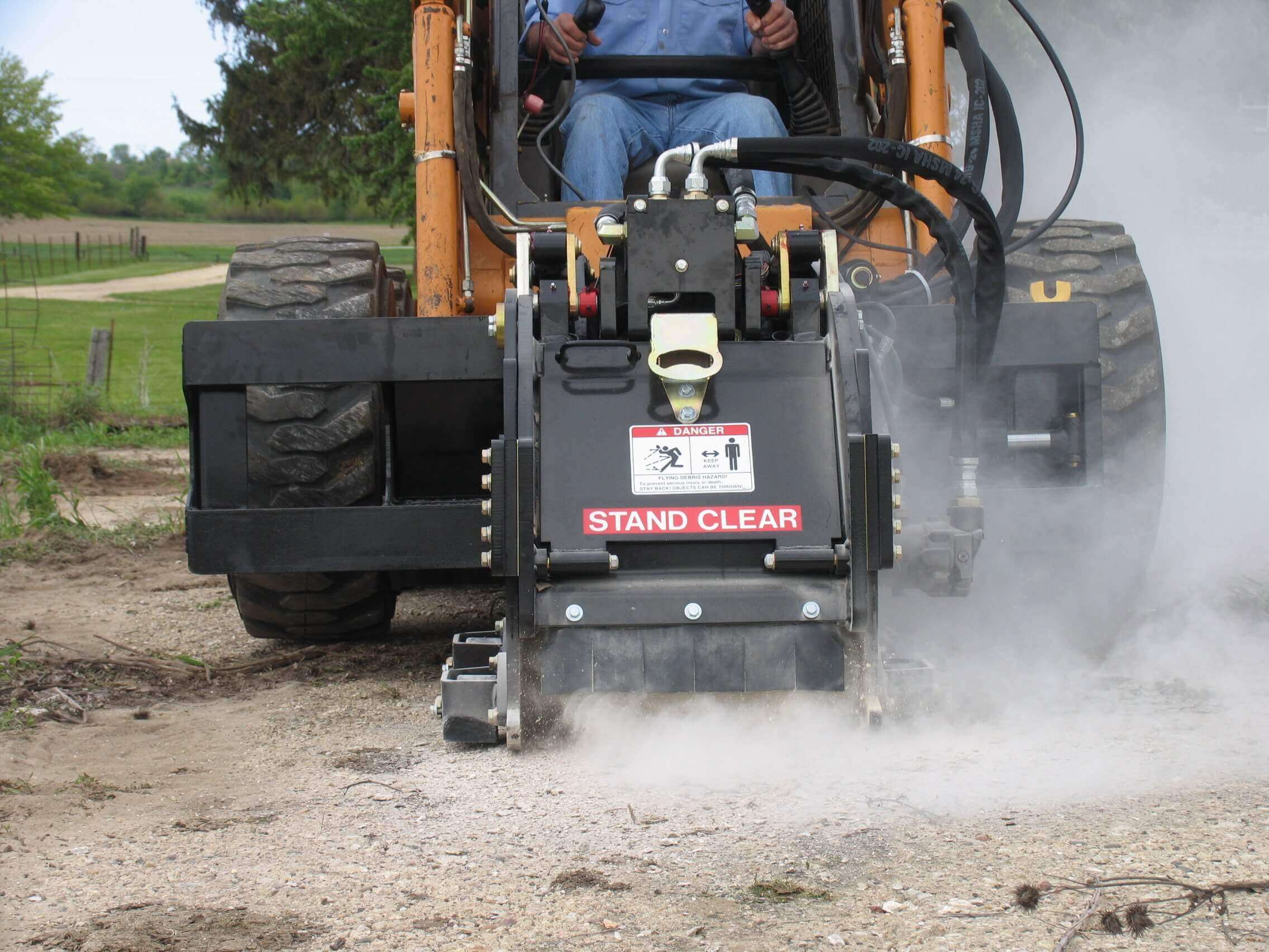 Skid steer cold planer attachments