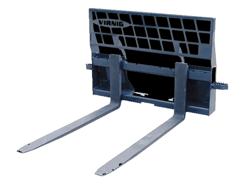 Skid steer pallet fork attachments