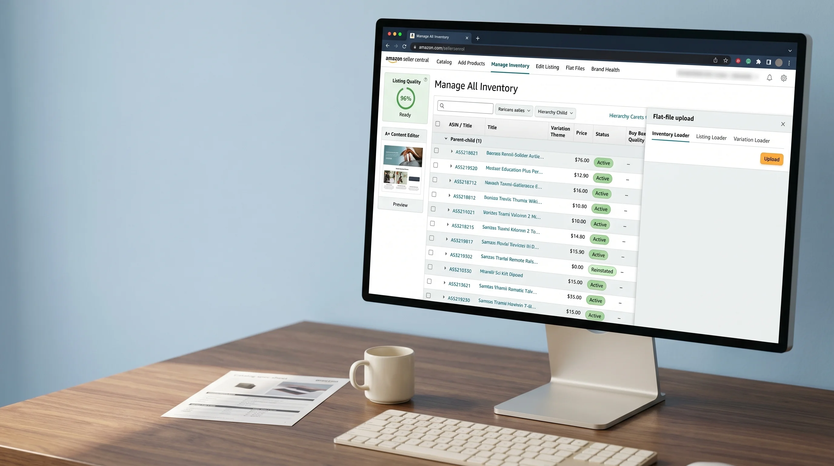 Seller Central Sponsored Products campaign manager with search term report open and advertising cost of sale column sorted Seller Central Sponsored Products campaign manager with search term report open and advertising cost of sale column sorted