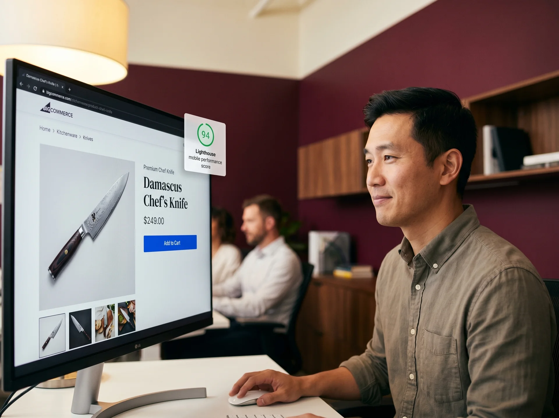 BigCommerce storefront live product page showing a clean, high-performance ecommerce store at launch BigCommerce storefront live product page showing a clean, high-performance ecommerce store at launch