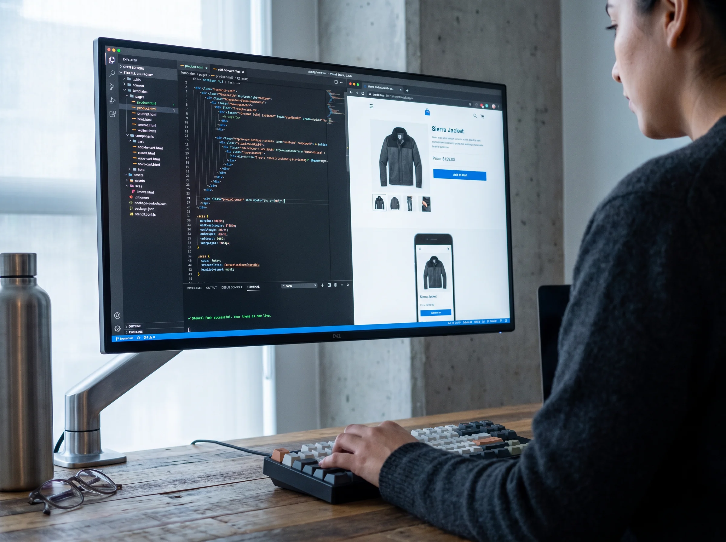 BigCommerce merchant reviewing the Admin orders and analytics dashboard BigCommerce merchant reviewing the Admin orders and analytics dashboard