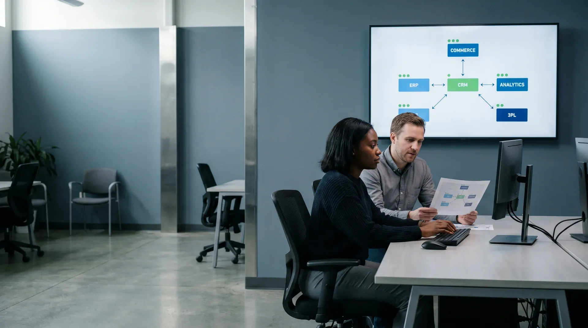 Operations team reviewing their rationalized, unified technology stack after a stack assessment Operations team reviewing their rationalized, unified technology stack after a stack assessment