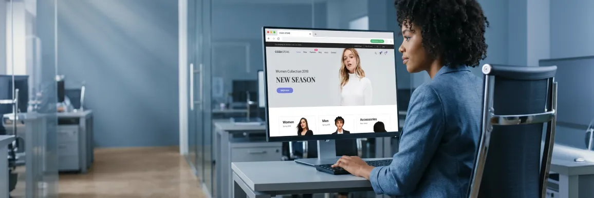 Conversion rate analyst reviewing poor website analytics data on monitor with concentrated concerned expression Conversion rate analyst reviewing poor website analytics data on monitor with concentrated concerned expression