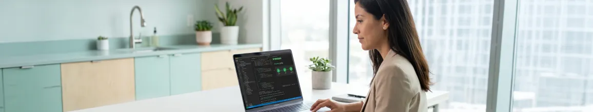 Operations manager dealing with fragmented development workflows, tools open across multiple screens Operations manager dealing with fragmented development workflows, tools open across multiple screens