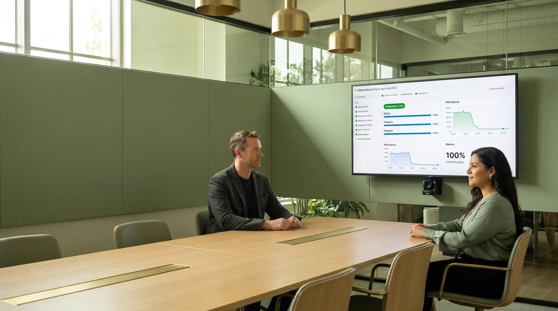 Engineering team reviewing platform deployment results for B2B ecommerce modernization Engineering team reviewing platform deployment results for B2B ecommerce modernization