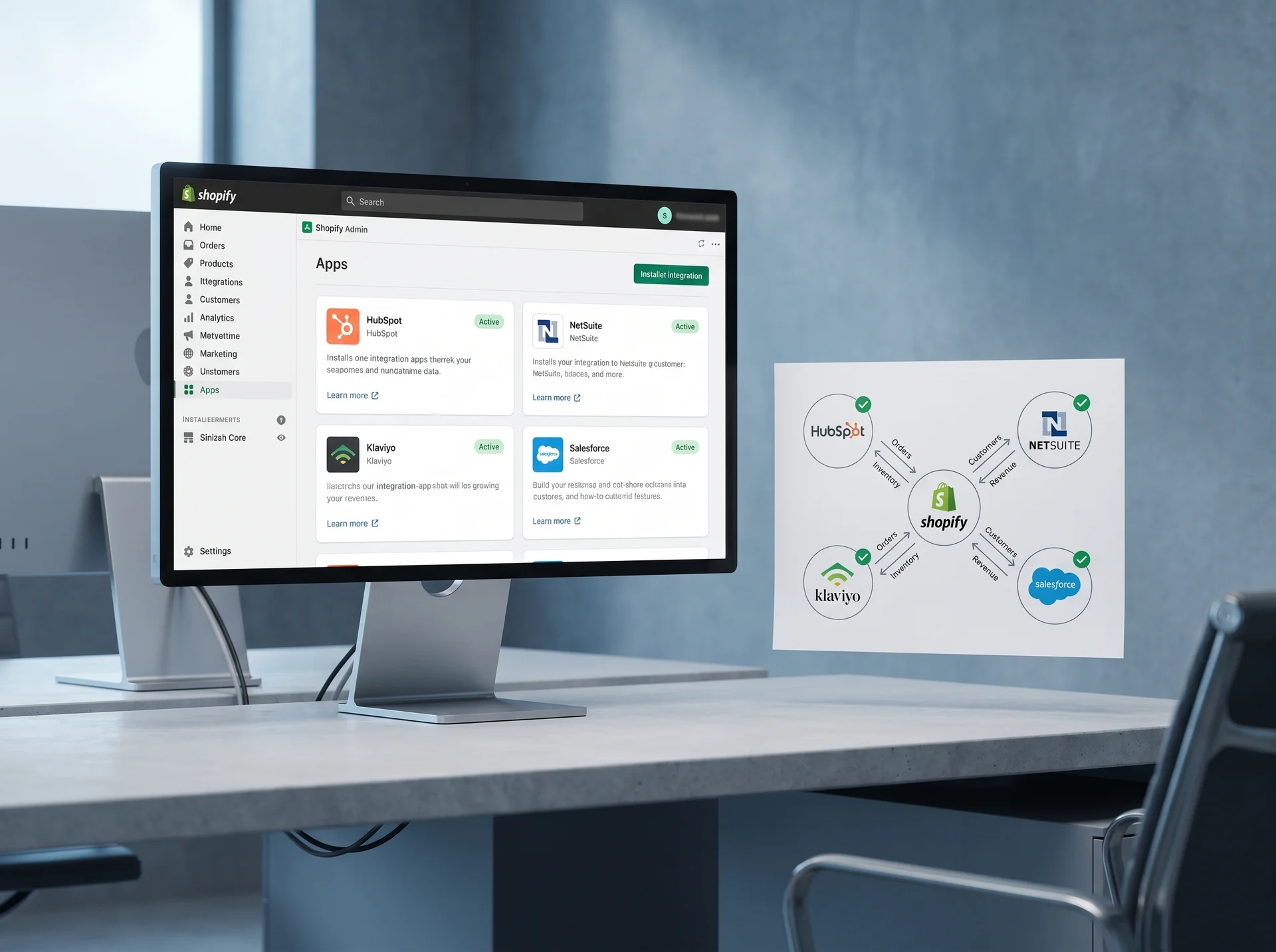 Shopify integration data flow connecting store to third-party platforms Shopify integration data flow connecting store to third-party platforms